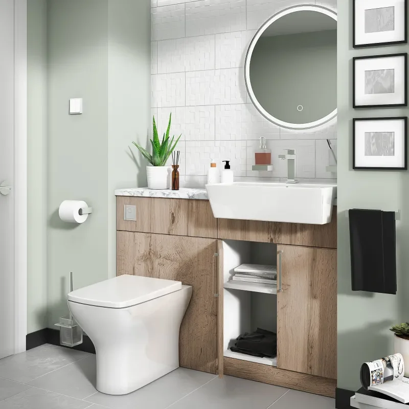 oliver Oak 1100 fitted furniture unit with vanity toilet