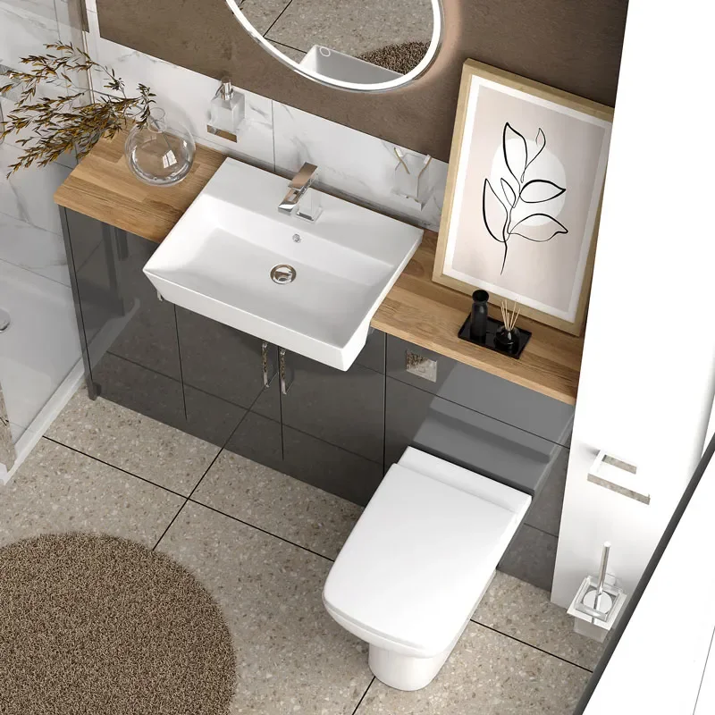 oliver anthracite shower suite 1400 vanity with pivot door