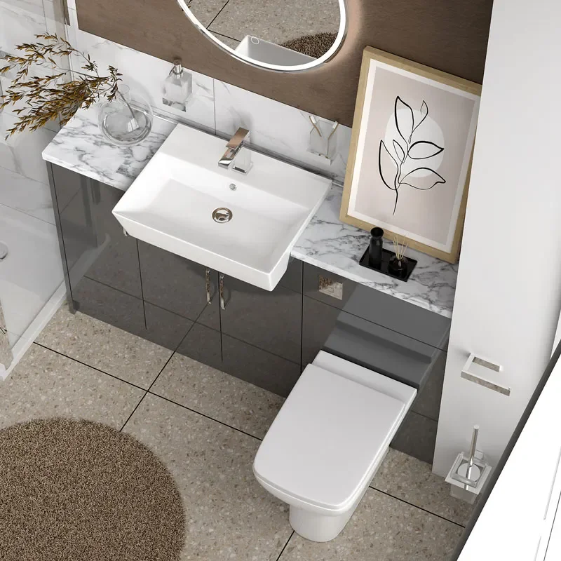 oliver anthracite shower suite 1400 vanity with pivot door