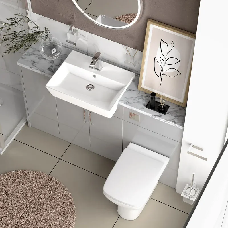 oliver dove grey shower suite 1400 vanity with pivot door
