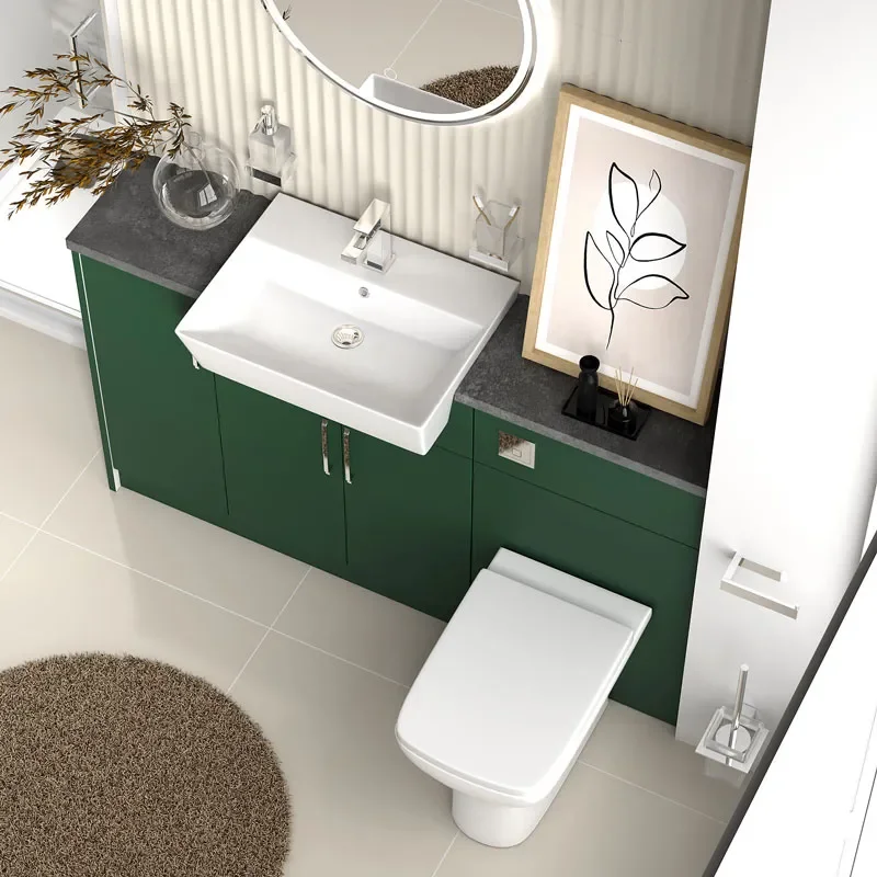 oliver green shower suite 1400 vanity with pivot door