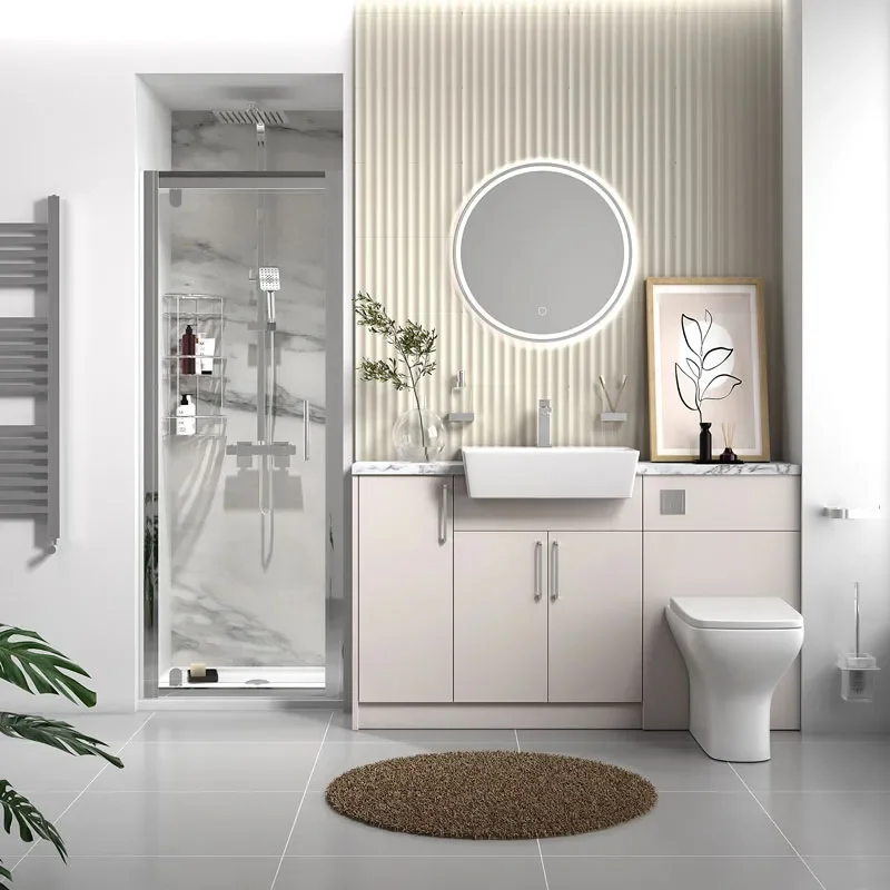 oliver cashmere shower suite 1400 vanity with pivot door