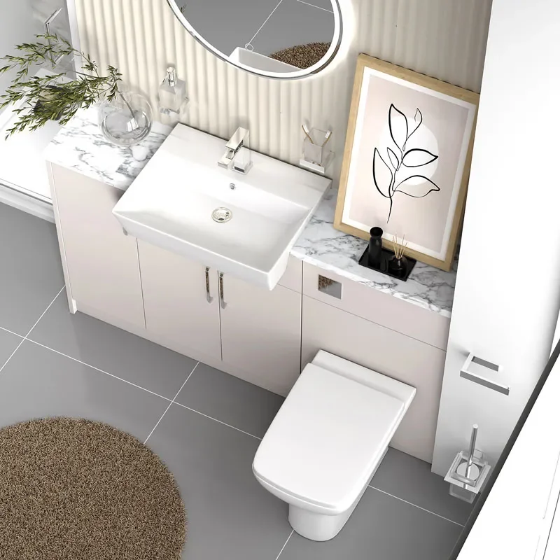 oliver cashmere shower suite 1400 vanity with pivot door