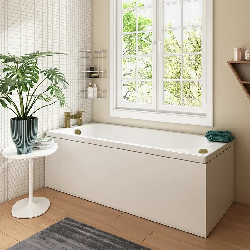 mercury 1600x700 standard brushed brass hydro jets whirlpool bath