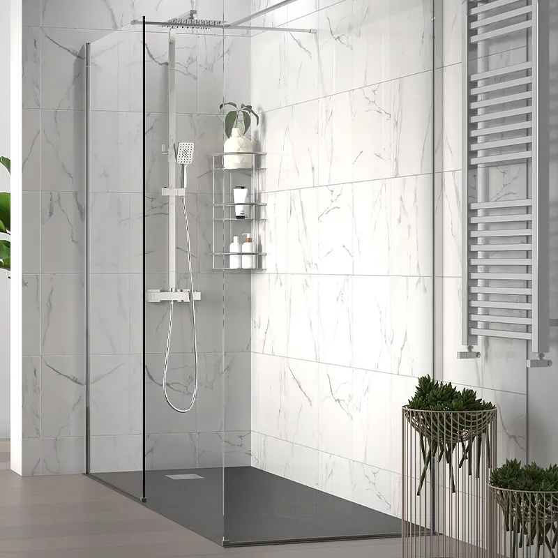 radiant 2000 walkin corner shower enclosure black tray