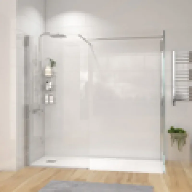 radiant 2000 walkin corner shower enclosure black tray