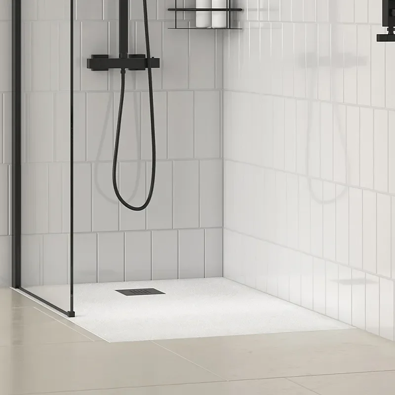 radiant black 2000 walkin corner shower enclosure black tray