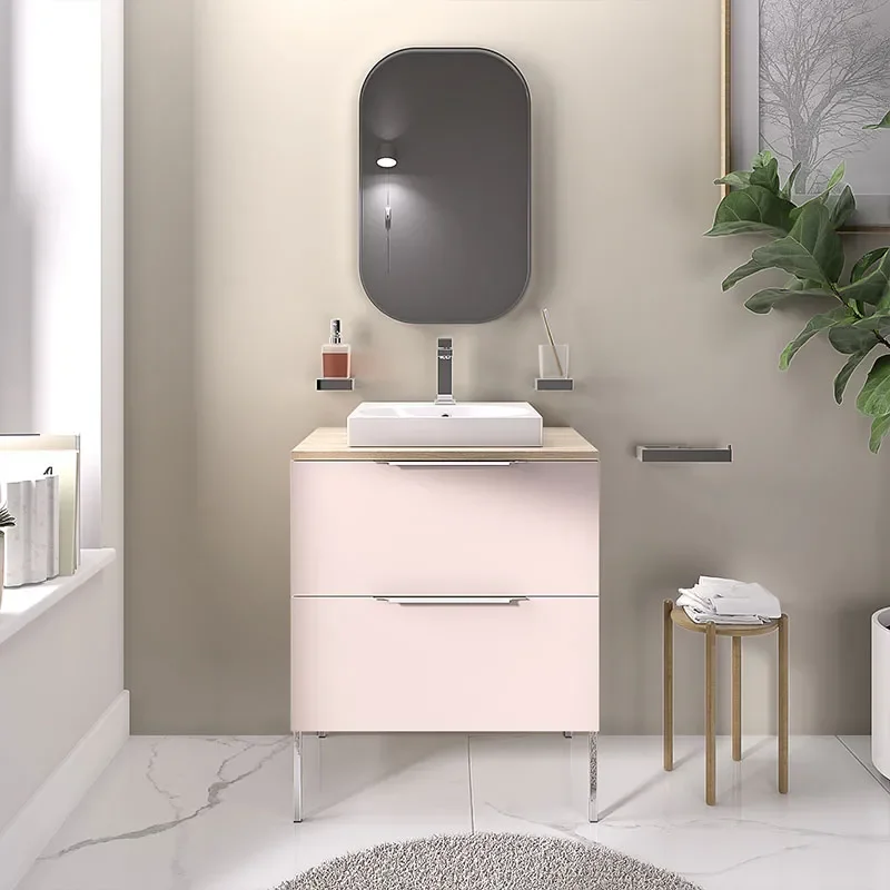 alani 600 sand pink vanity square sink
