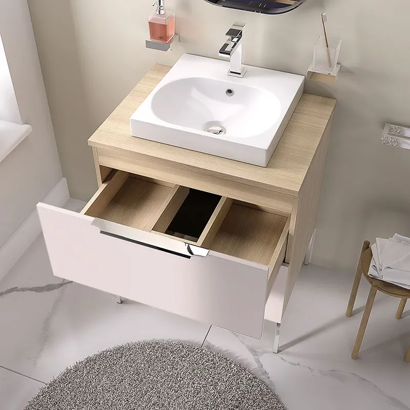 alani 600 sand pink vanity square sink