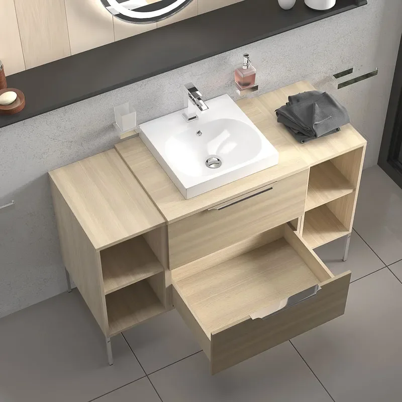 alani 1200 oak vanity square basin