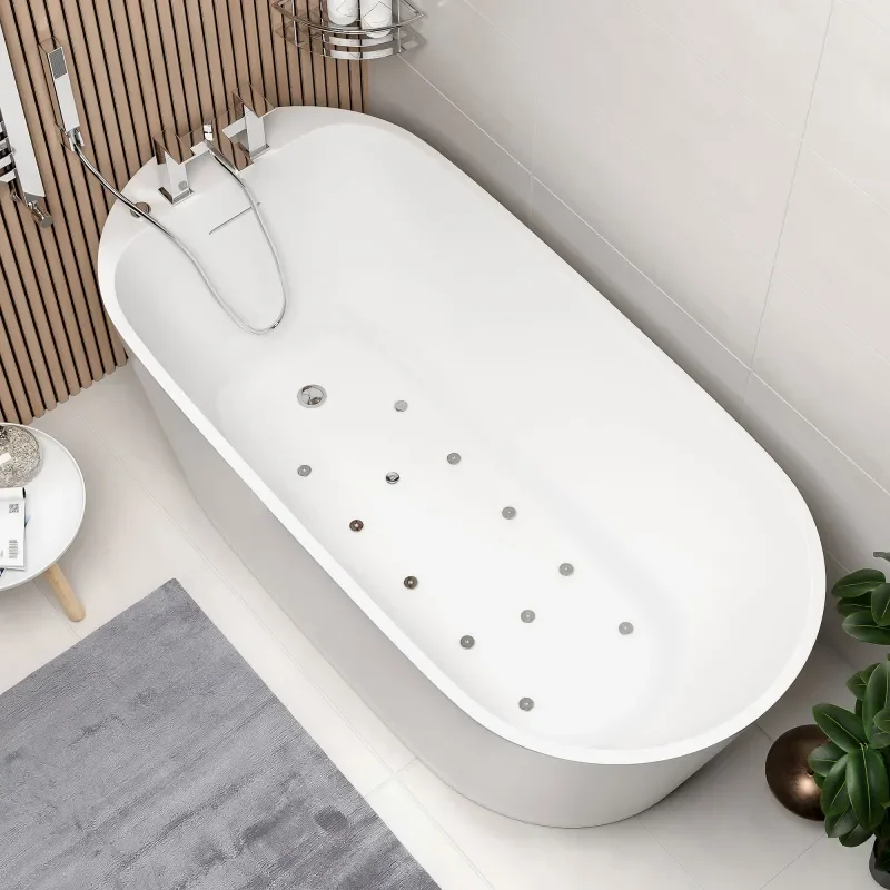 valencia 1600 x 750 freestanding bath with air spa jets
