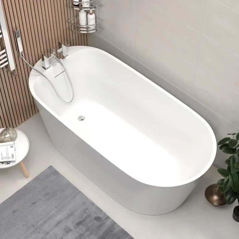 valencia 1600 x 750 freestanding bath with air spa jets