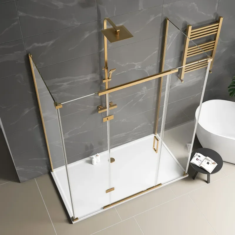 havana gold 1500 inline hinged corner shower enclosure