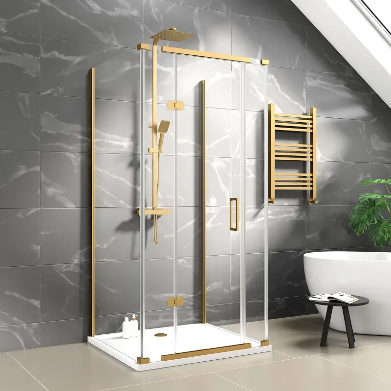 havana gold 1000 inline hinged corner shower enclosure