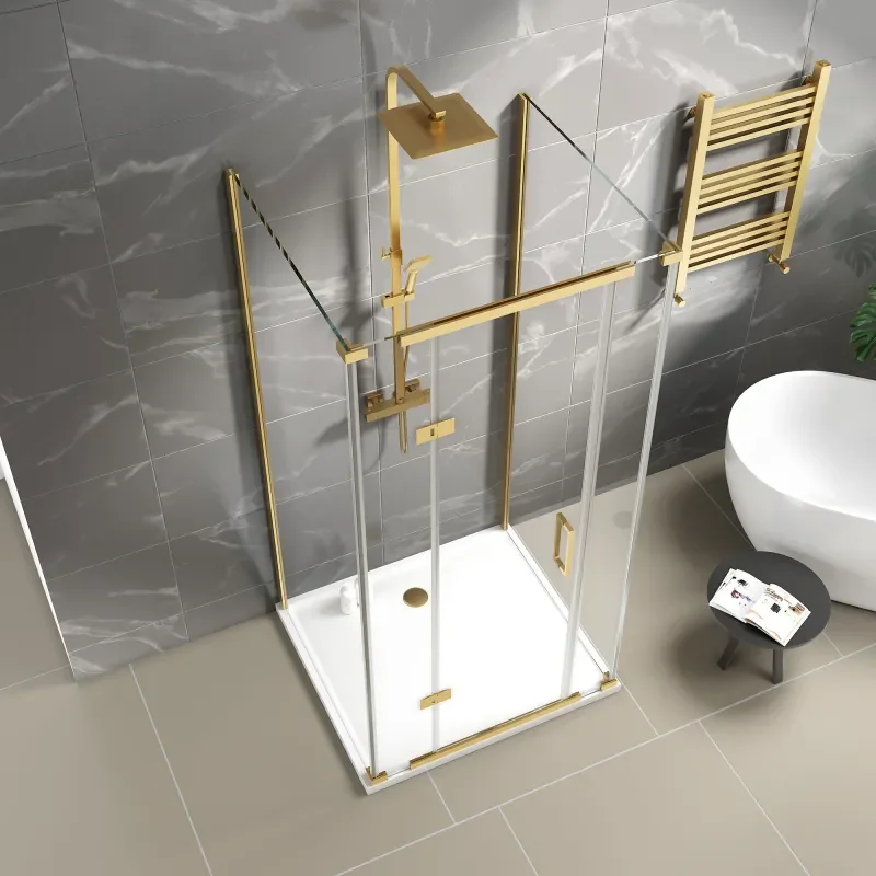 havana gold 1000 inline hinged corner shower enclosure