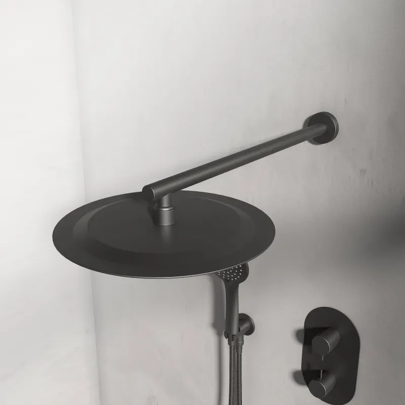 Tweed 2 Outlet Wall Shower Set Head Handset Bracket