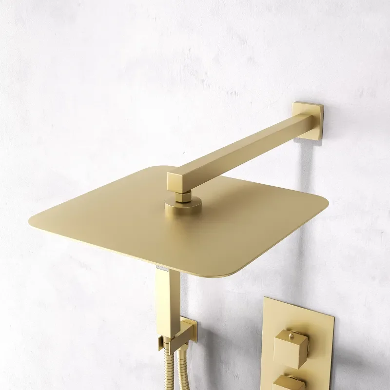 Ribble 2 Outlet Wall Shower Set Head Handset Bracket