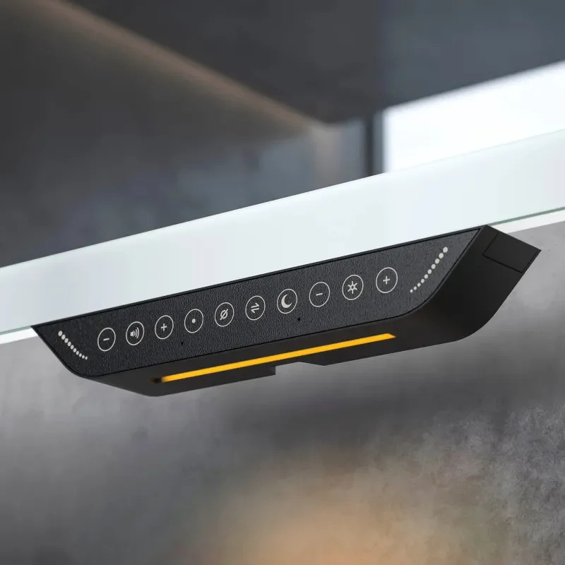 Controls Close-up of Luka Illuminated Frameless Mirror