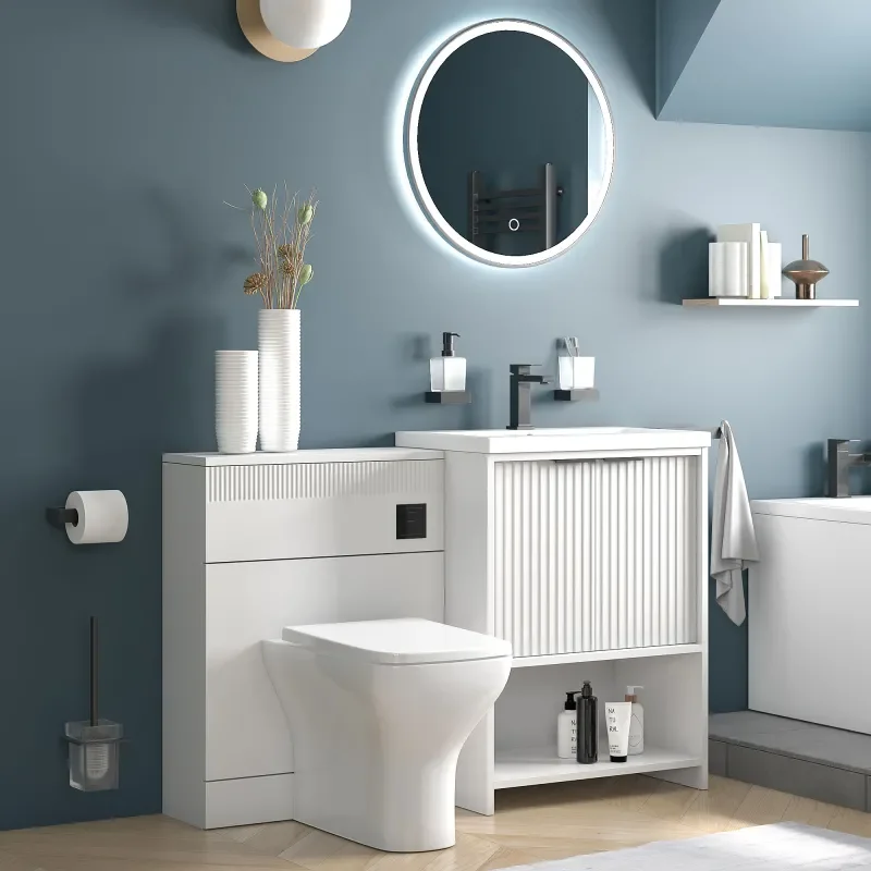 jasmine 600mm white floorstanding vanity unit
