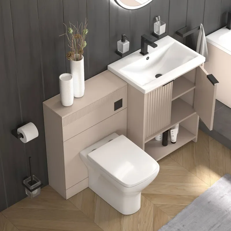 jasmine 600mm cashmere floorstanding vanity unit