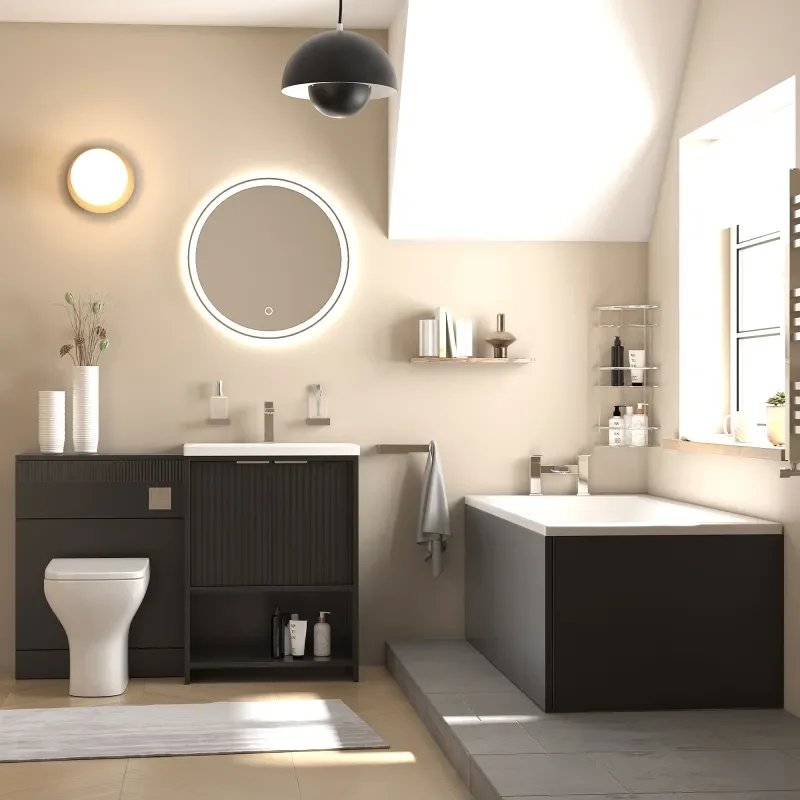 jasmine 600 black freestanding vanity unit
