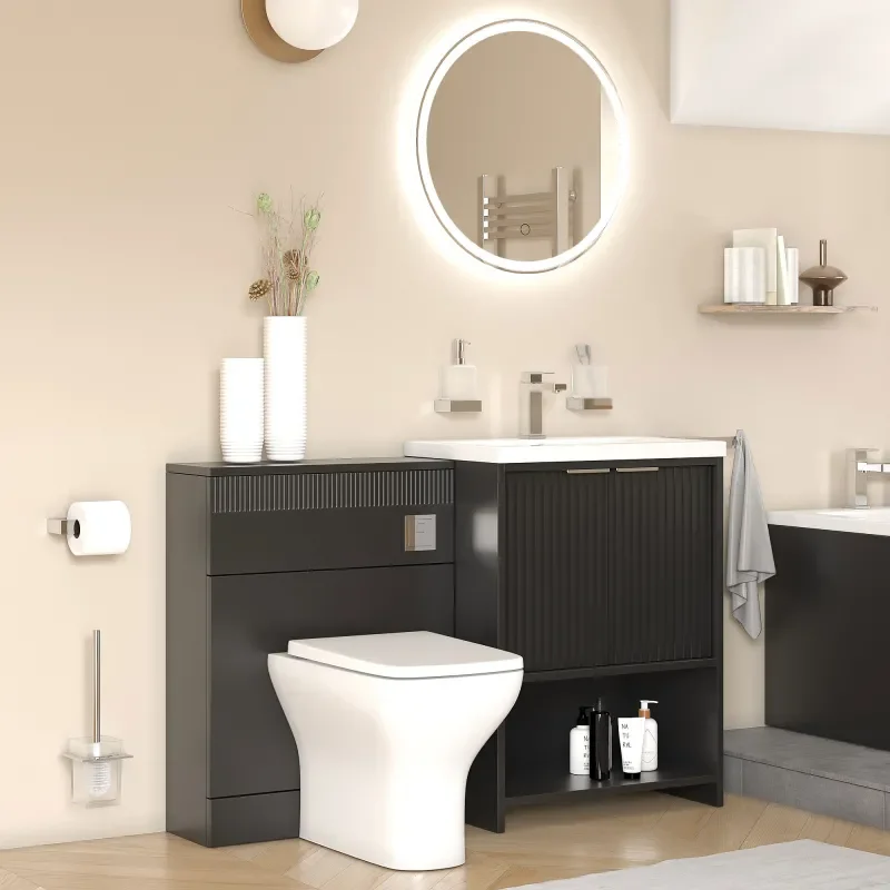 jasmine 600 black freestanding vanity unit