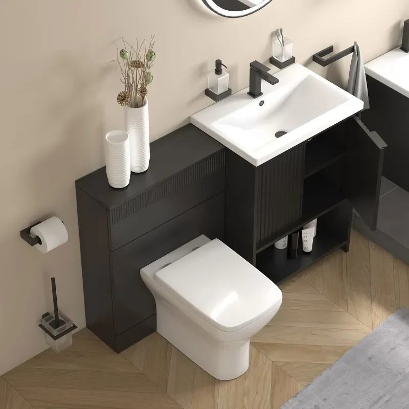 jasmine 600 black freestanding vanity unit