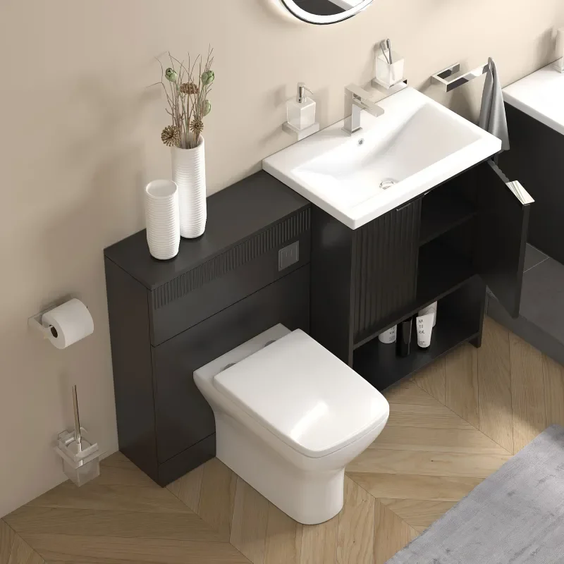 jasmine 600 black freestanding vanity unit