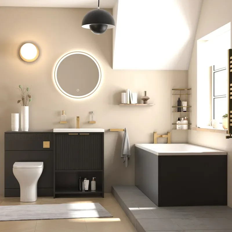 jasmine 600 black freestanding vanity unit