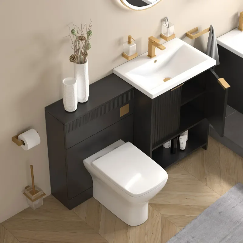 jasmine 600 black freestanding vanity unit