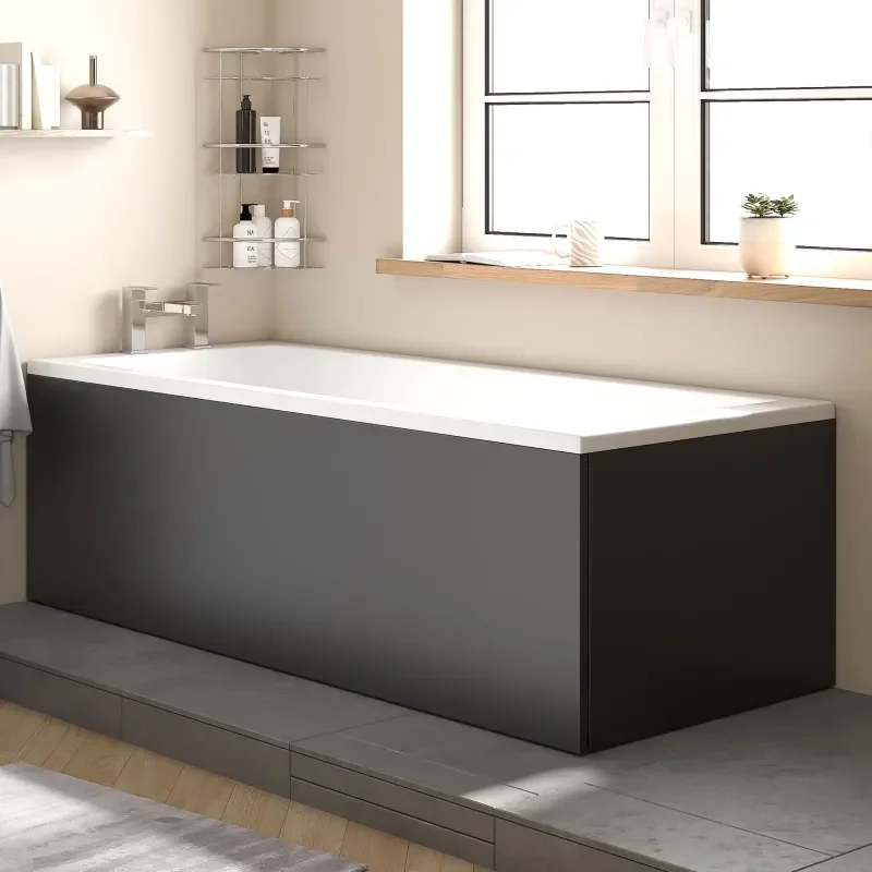 jasmine bath front panel 1700 matt black