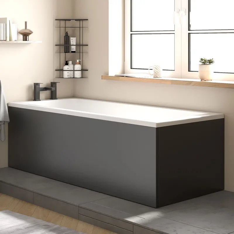 jasmine bath  front panel 1800 matt black