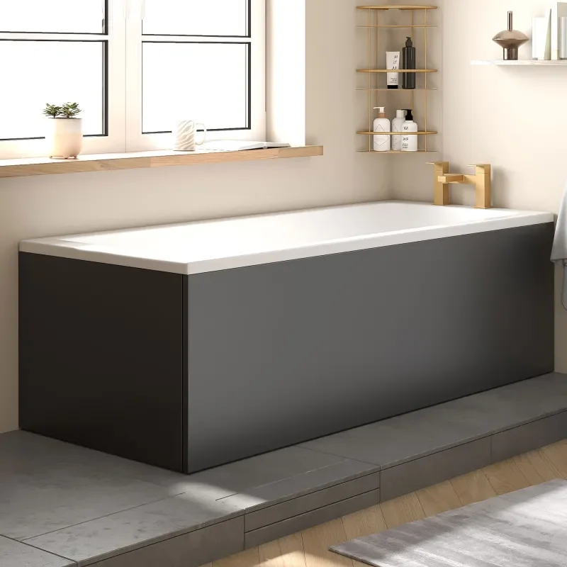 jasmine bath end panel 700 matt black