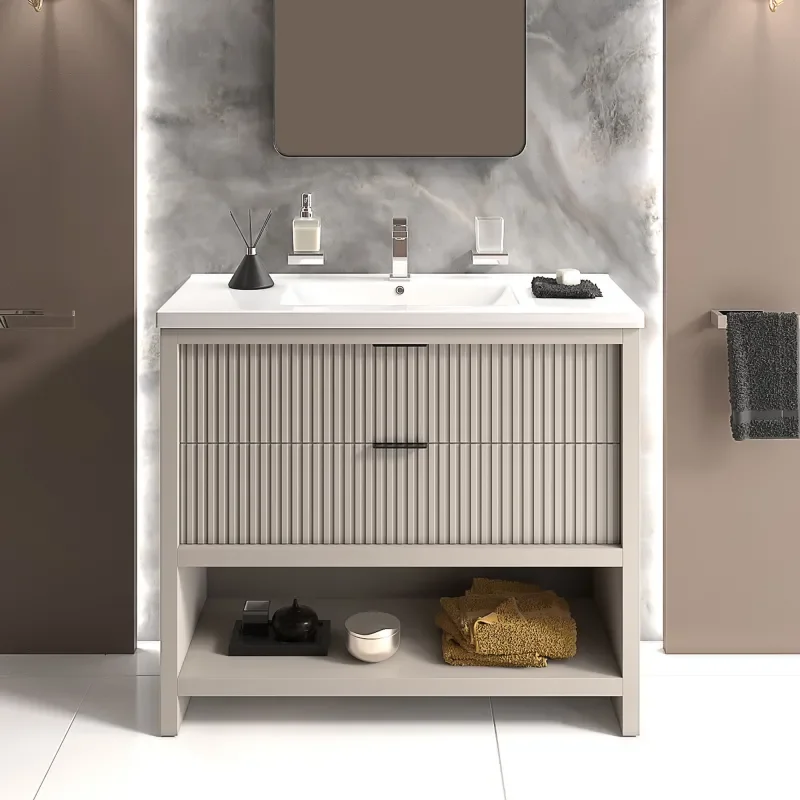 jasmine cashmere 1000mm vanity unit with chrome handles, btw toilet unit and 1700 & 1800mm bath
