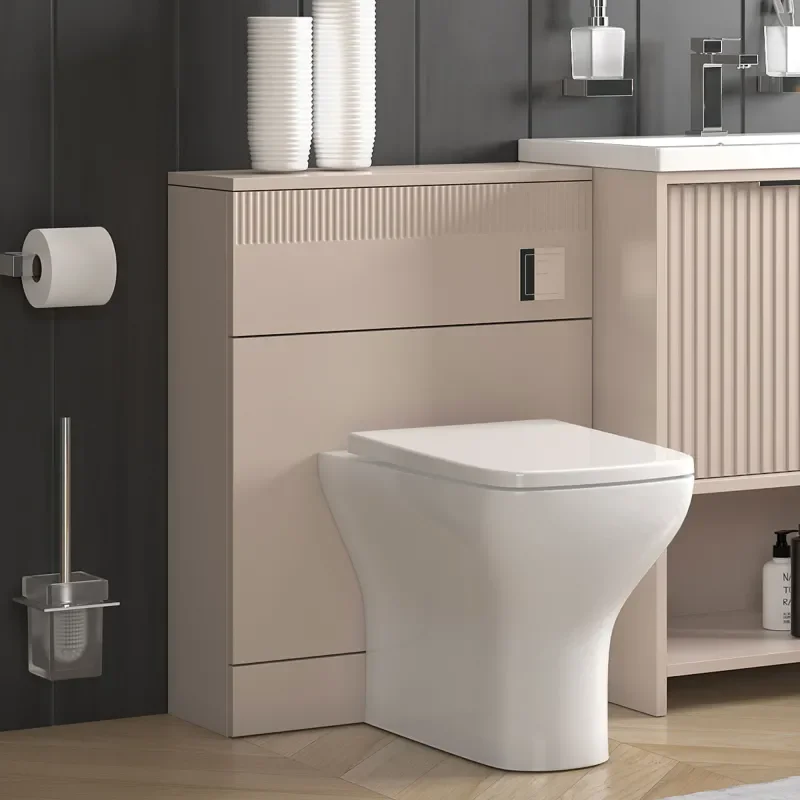 jasmine cashmere 1000mm vanity unit with chrome handles, btw toilet unit and 1700 & 1800mm bath