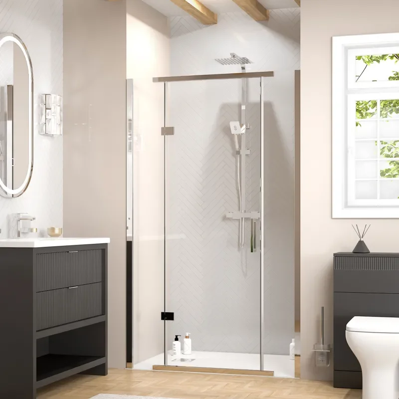 jasmine recessed shower suite with black 1000mm vanity unit wc toilet unit chrome