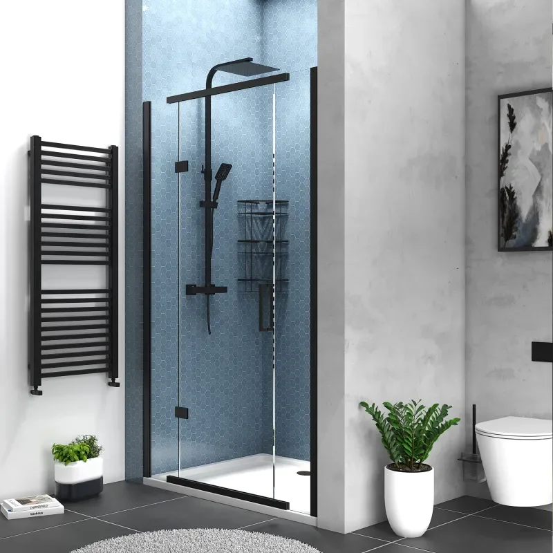 jasmine recessed shower suite with black 1000mm vanity unit wc toilet unit black