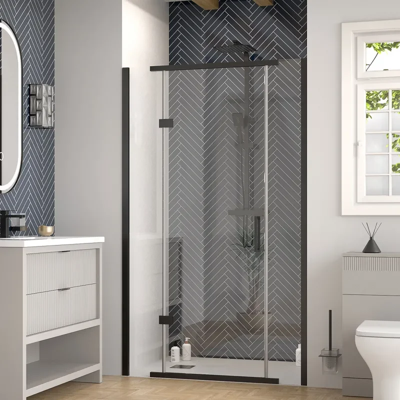 jasmine recessed shower suite with cashmere 1000mm vanity unit wc toilet unit black