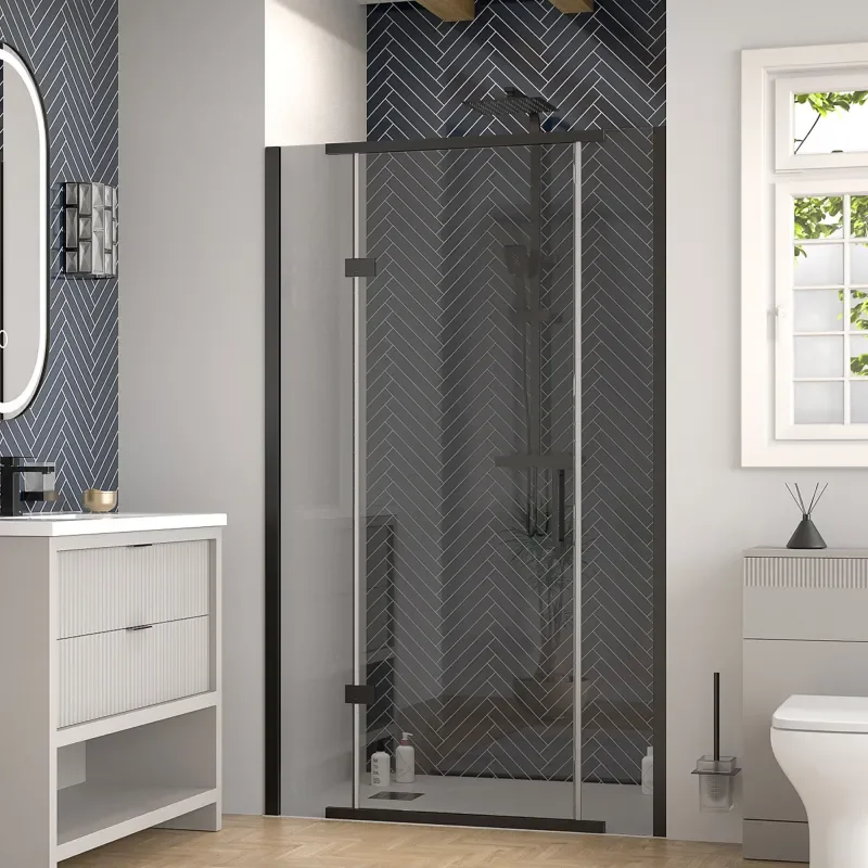 jasmine recessed shower suite with cashmere 1000mm vanity unit wc toilet unit black