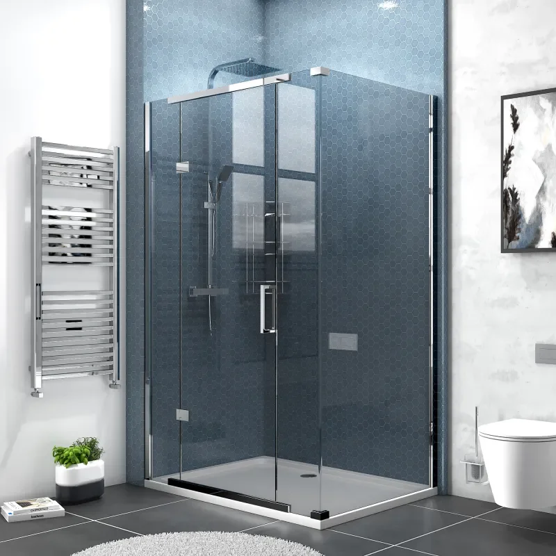 jasmine corner shower suite with black 1000mm vanity unit wc toilet unit chrome