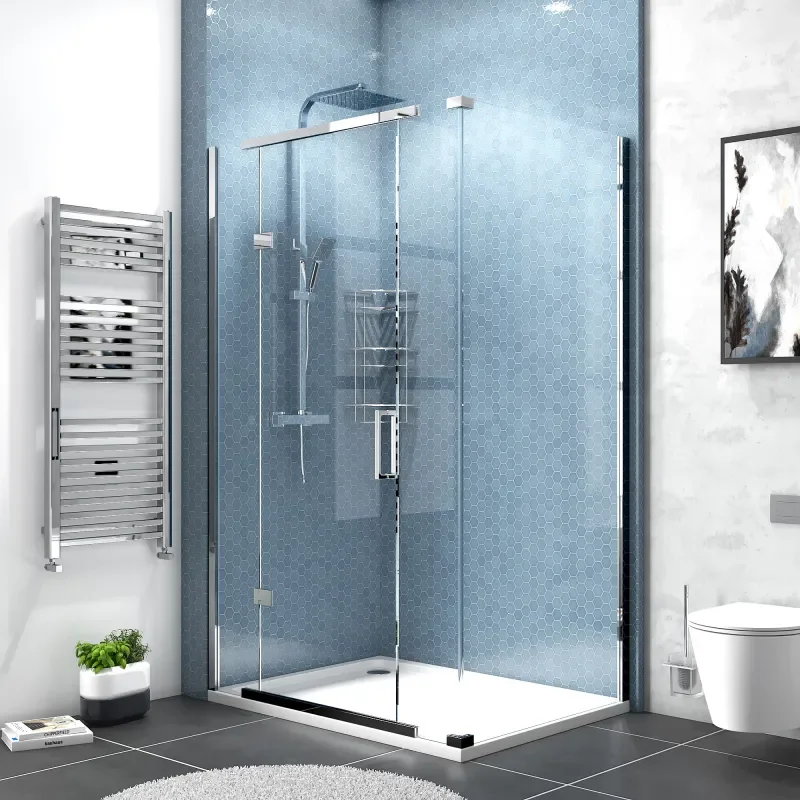 jasmine corner shower suite with black 1000mm vanity unit wc toilet unit chrome