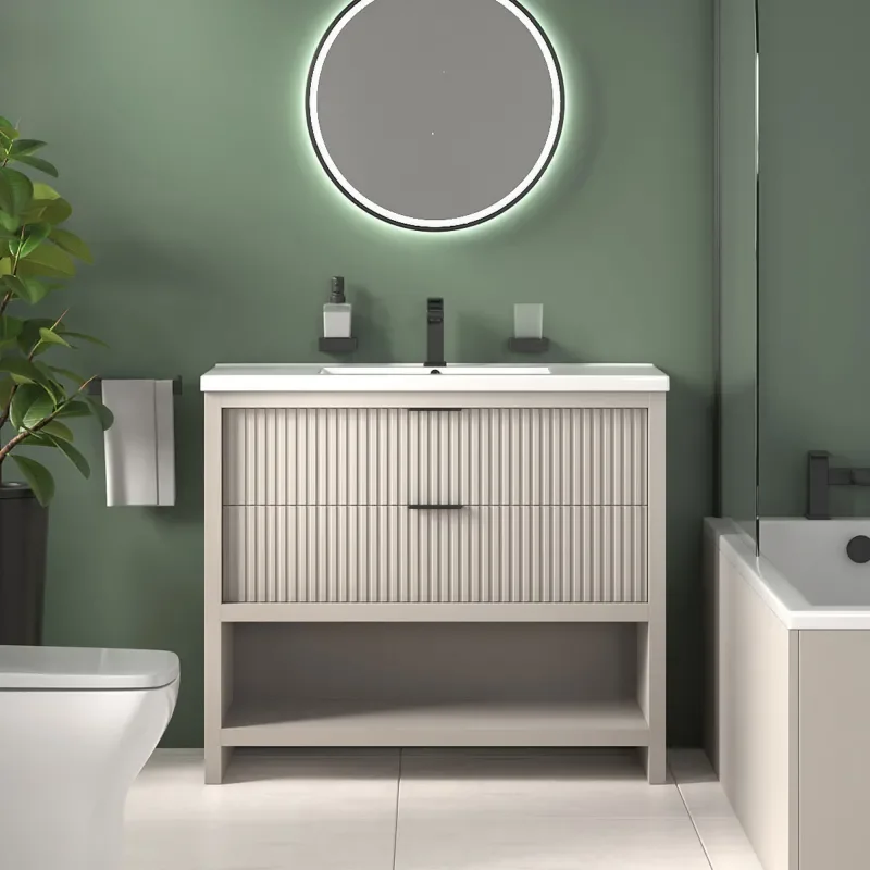 jasmine corner shower suite with cashmere 1000mm vanity unit wc toilet unit black