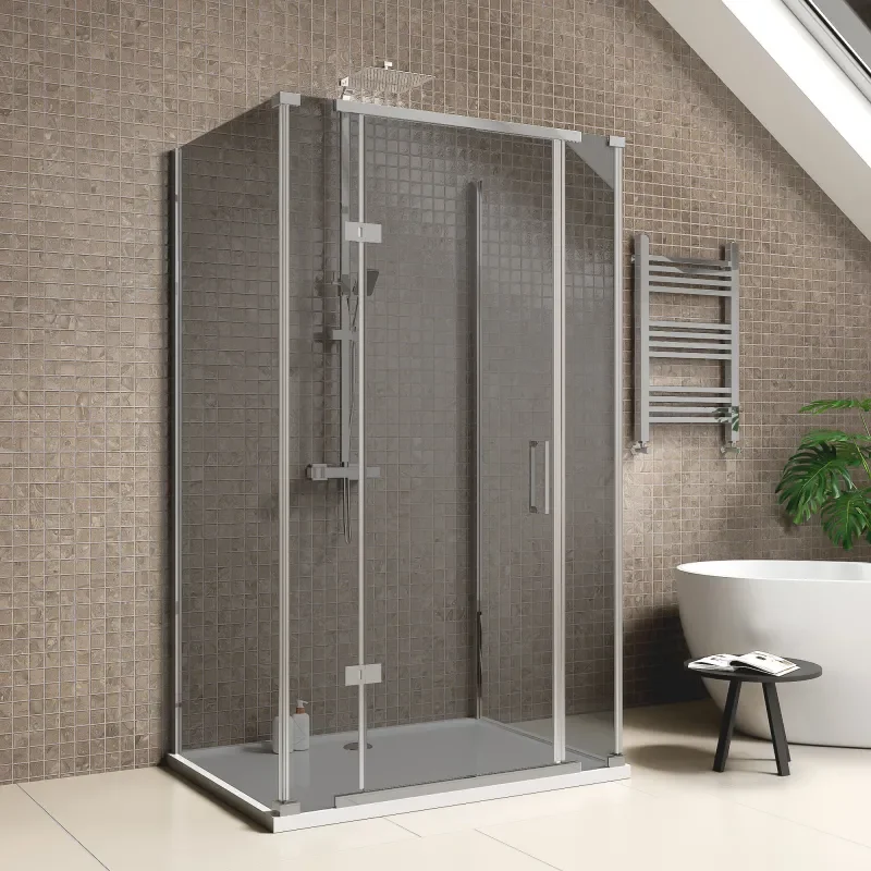 jasmine 3 sided shower suite with black 1000mm vanity unit wc toilet unit chrome