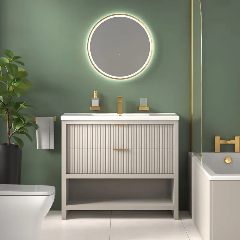 jasmine 3 sided shower suite with cashmere 1000mm vanity unit wc toilet unit gold