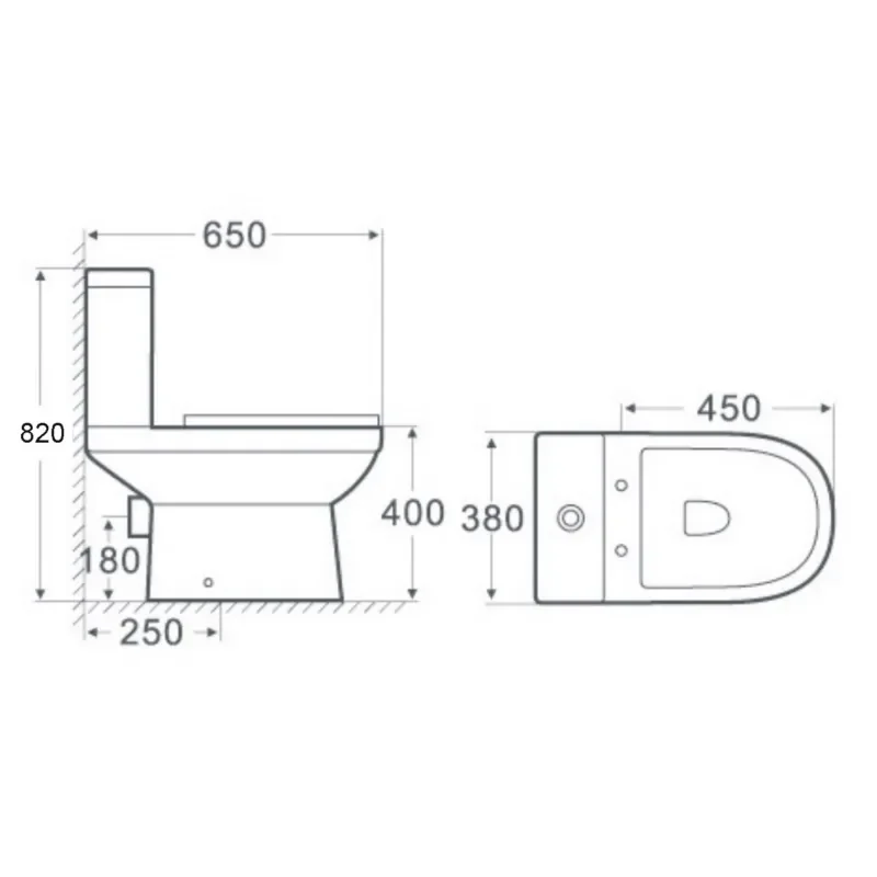 Charlie Close-coupled Open Back Toilet
