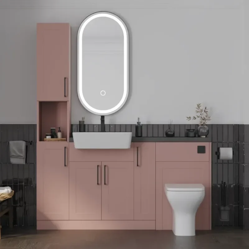 Main product image for the Oliver Pink 1600 Shaker Fitted Furniture 1