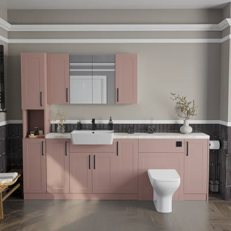 Oliver Pink 2300 Shaker Fitted Furniture