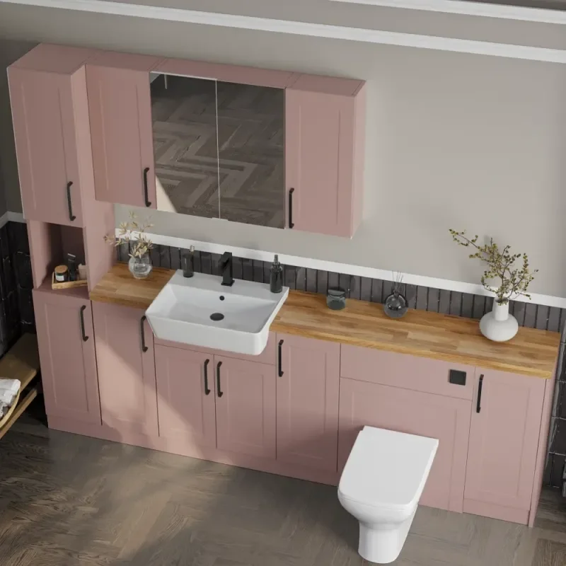 Oliver Pink 2300 Shaker Fitted Furniture