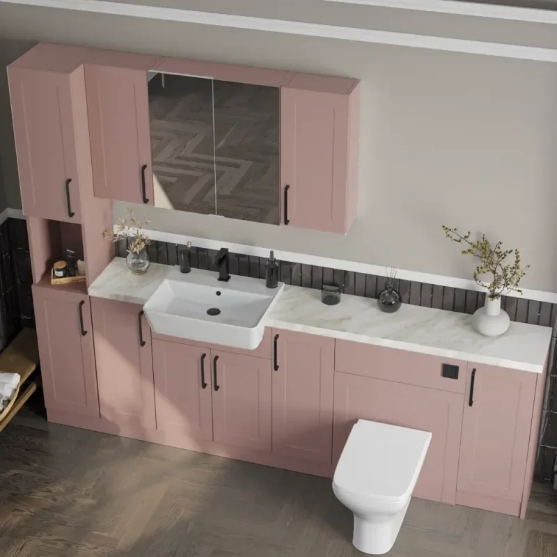 Oliver Pink 2300 Shaker Fitted Furniture
