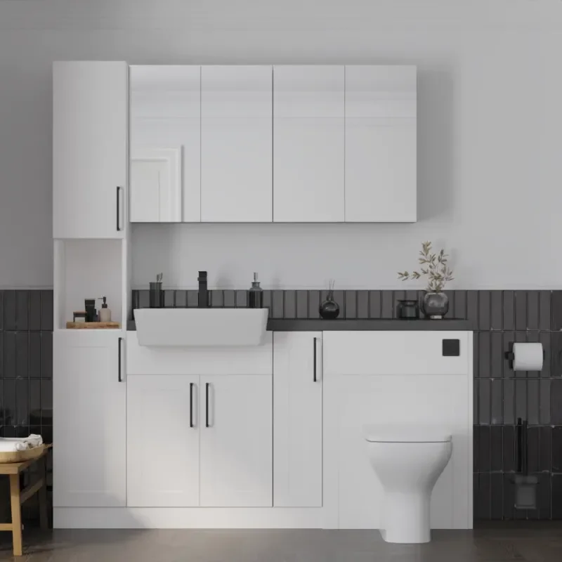 Main product image for the Oliver White 1700 Shaker Fitted Furniture with Tall Boy 1